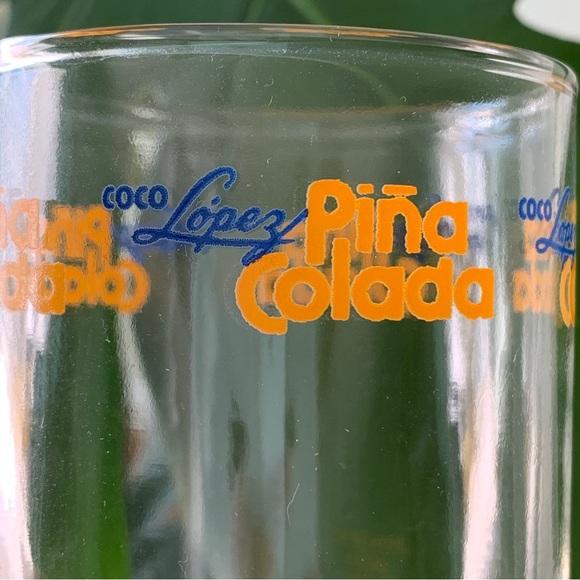 Coco Lopez Glass Cocktail Drinking Glass with Pina Colada Recipe - Picture 5 of 5